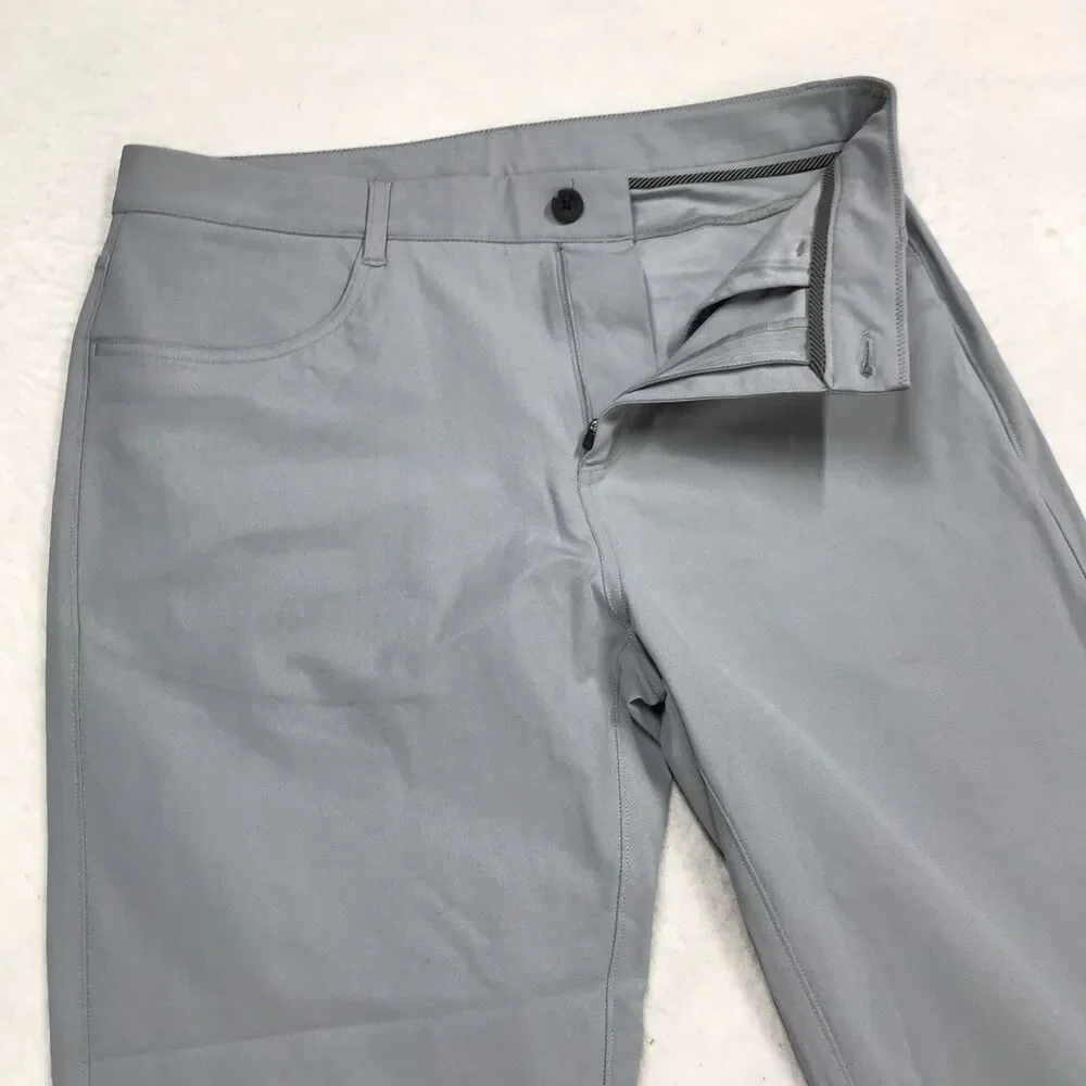 VUORI V430 Meta Pants Men Gray Cropped 33 (34x24) Casual Chino